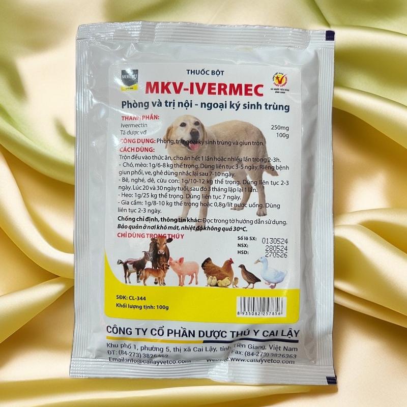 Cl Ivermec 100g thuốc bột trị mạt gà giun cho gà trị ve rận trên chó mèo Vietnam