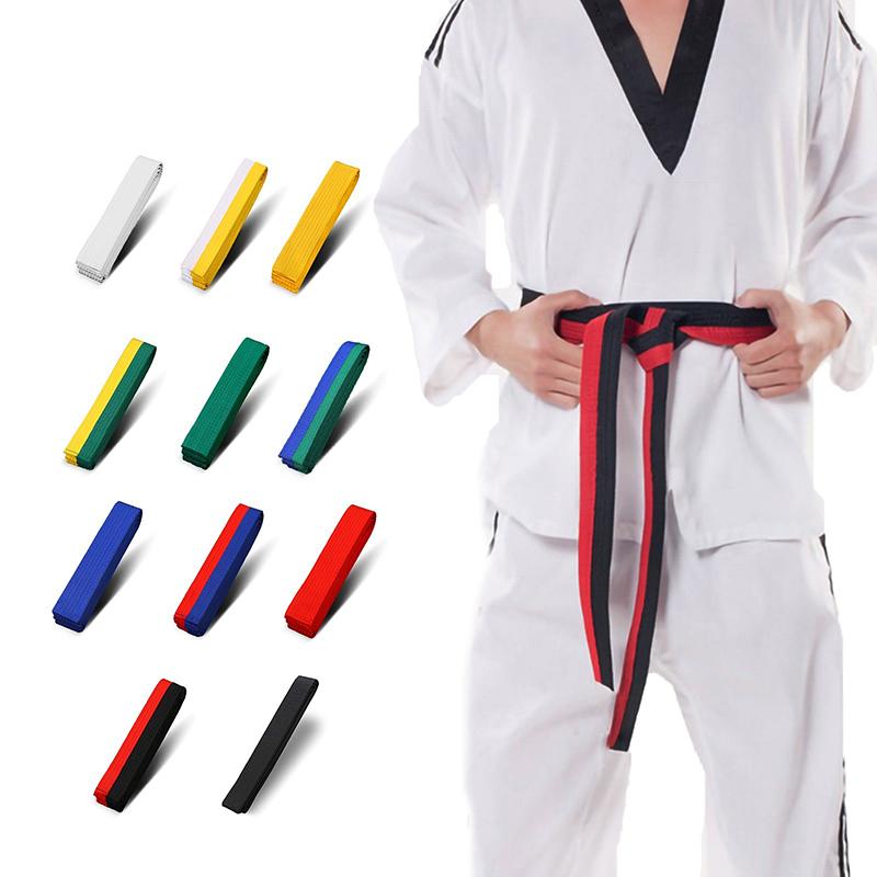 Thắt lưng xếp hạng màu, dành cho Taekwondo, chất liệu bông, thích hợp cho võ thuật và Karate, thắt lưng đồng phục, dành cho trẻ em và người lớn 0