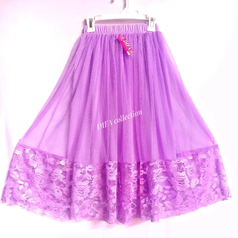 Rok renda terbaru anak TK SD umur usia 6 7 8 tahun tutu tille tulle Panjang 65 cm 3
