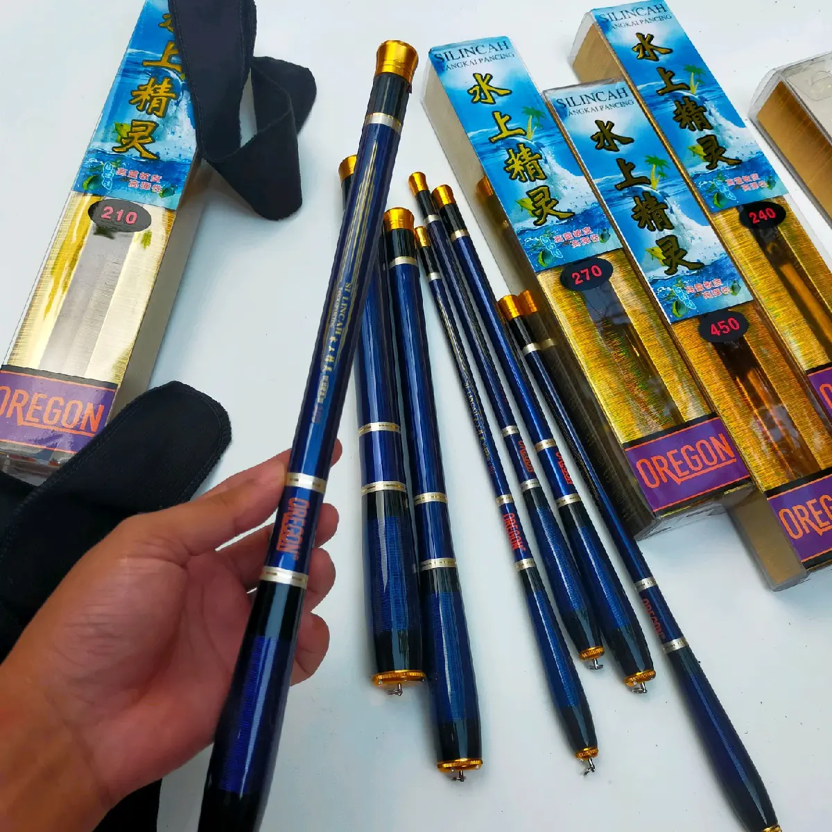 Joran Tegek Ruas pendek oregon silincah carbon  cutit bisa cod Pancing tanpa box mika