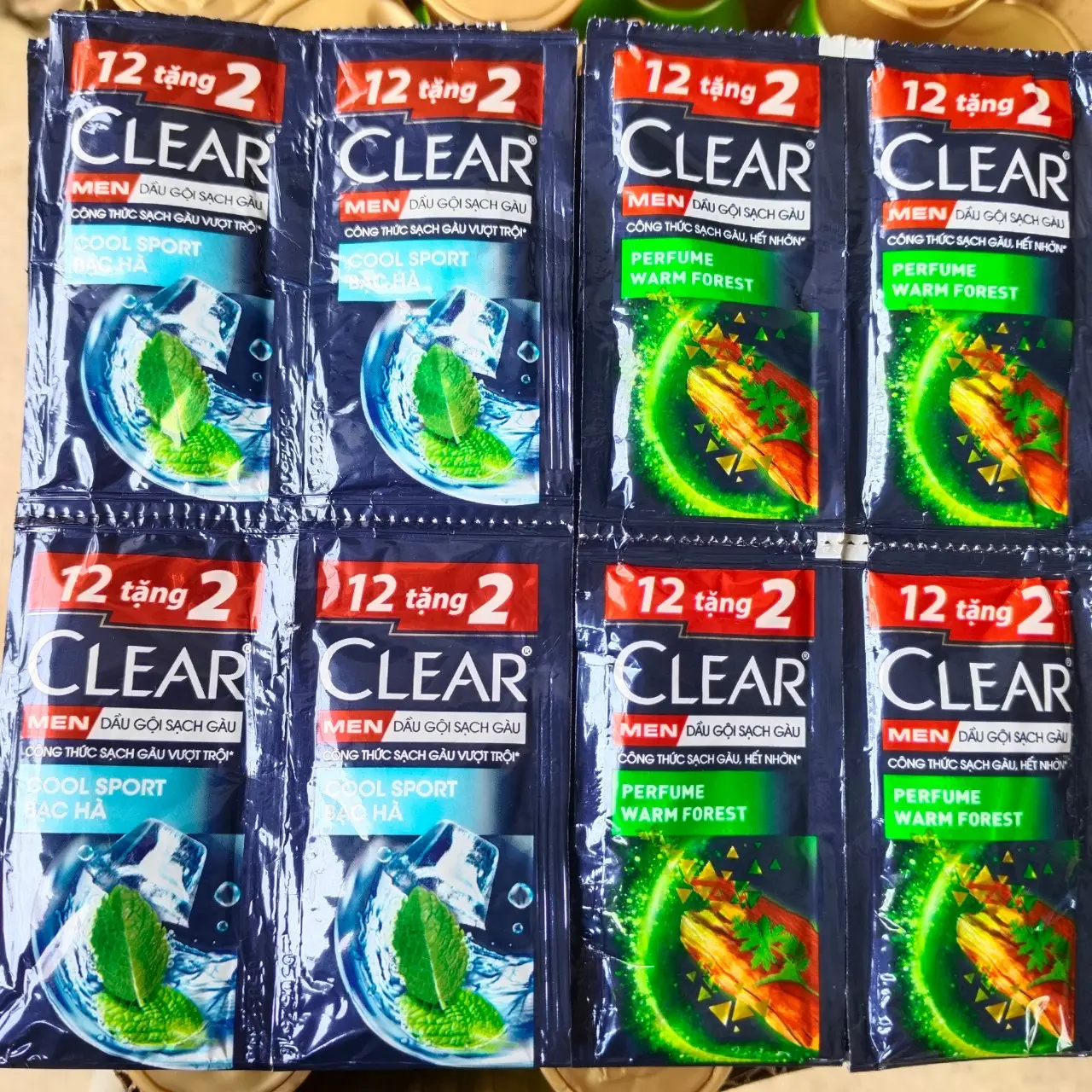 Set 42 gói Dầu Gội Cle ar    Men mát lạnh đánh bay gàu, sạch da đầu giúp mái tóc chắc khỏe Dưỡng Tóc
