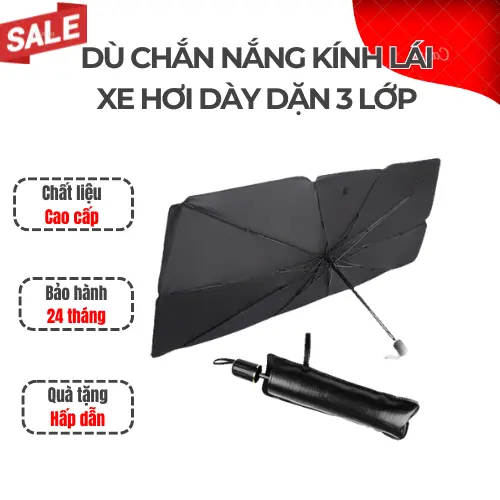 Dù Che Nắng Ô Tô  Chắn Tia UV Kính Lái Có Lớp Phản Quang Cách Nhiệt Bảo Vệ Nội Thất