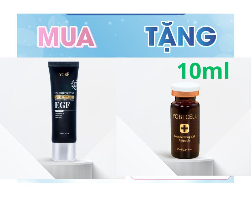 Kem chống nắng EGF Yobe cell EGF tặng serum tế bào gốc yobe cell 10ml