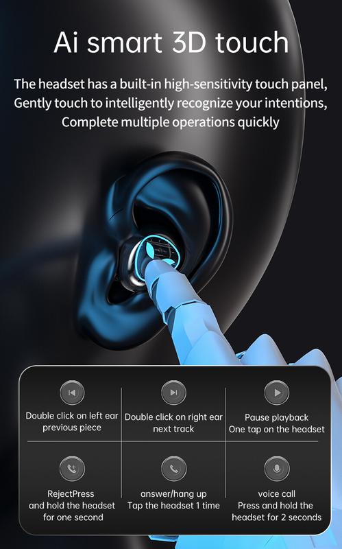 Product Introduction of Tai Nghe Nhét Tai Nghe Không Dây, Tai Nghe TWS, Bluetooth V5.3, Âm Thanh Nổi 9D, Âm Trầm Hifi, Tai Nghe Trong Tai, Điều Khiển Cảm Ứng Thông Minh, Chống Thấm Nước, Giảm Tiếng Ồn, Tai Nghe Nhét Tai, Thích Hợp Cho Điện Thoại Di Động, Fon Telinga Bluetooth 6