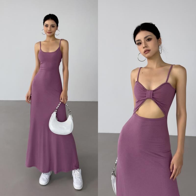 7861 đầm dây đỏ maxi dáng dài nàng thơ tiệc sinh nhật bigsize nữ dễ thương đầm công sở trẻ trung 8