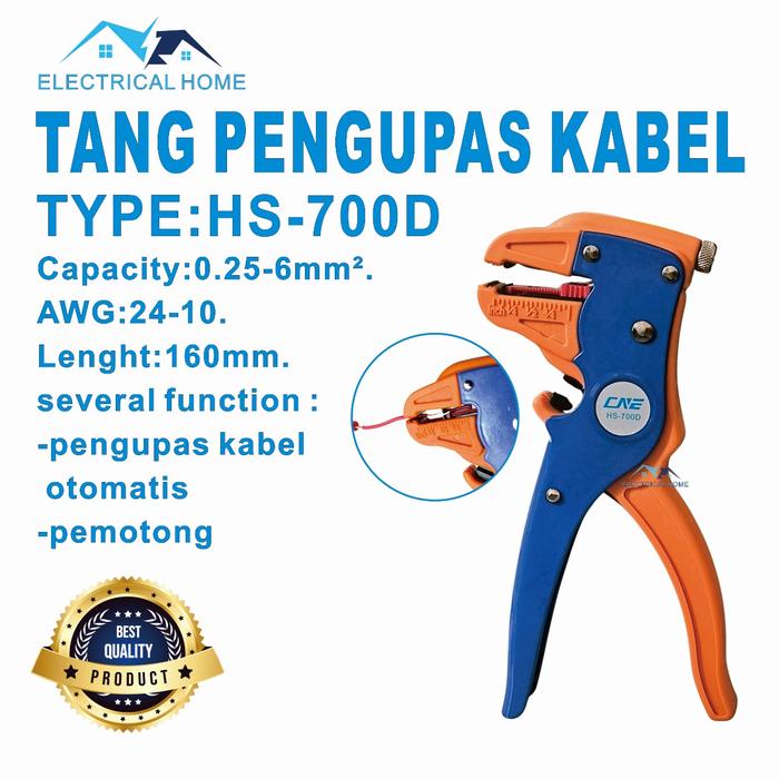 Tang Electrical Jual TANG KUPAS KABEL/ CABLE CUTTER & STRIPPER HS-700D(0.25-6mm2 ...