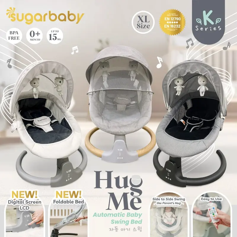 SUGARBABY MOM'S HUG BOUNCHER BABY / HUG ME AUTOMATIC SWING BED K SERIES / AYUNAN BAYI 7
