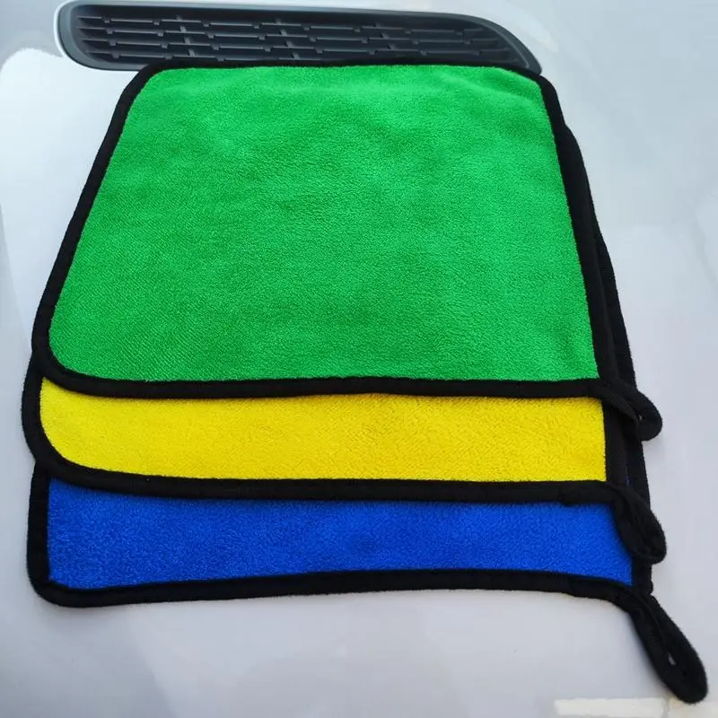 Double-Sided Car Washing Towel Kit, Super Fine Fiber Towel, Portable Small Car Cleaning Rag 0