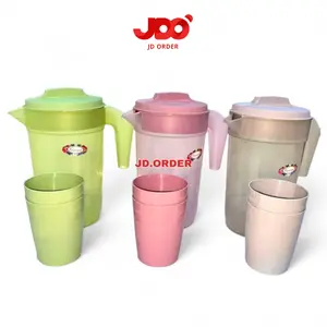JDO Teko Eskan Plastik 1.2 Liter Set 2Pcs Cangkir 200ml Deluxe Kitchenware