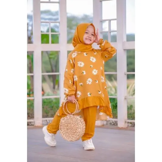 Set Azzahra by beuzee 1-4y/ setelan anak dan pastan bahan rayon