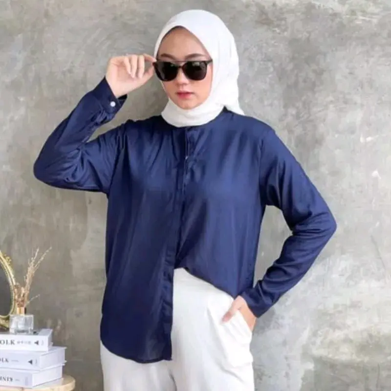 kemeja wanita rayon premium polos kemeja rayon premium kemeja wanita polos Katun rayon 7