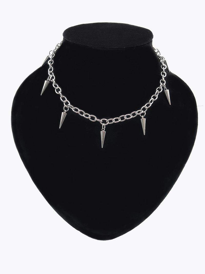 Product Introduction of Punk Style Creative Geometric Design Pendant Necklace, Stainless Steel Pendant Necklace, Fashion Jewelry Accessories for Men As Gift 5