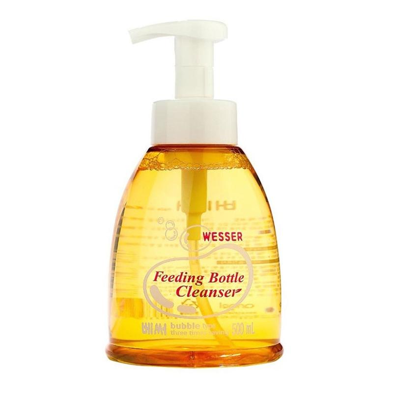   HSD 2026  Chai Nước Rửa Bình Sữa Đồ Dùng Ăn Dặm WESSER Dạng Vòi Xịt Tạo Bọt Cho Bé - CHAI 500ml 