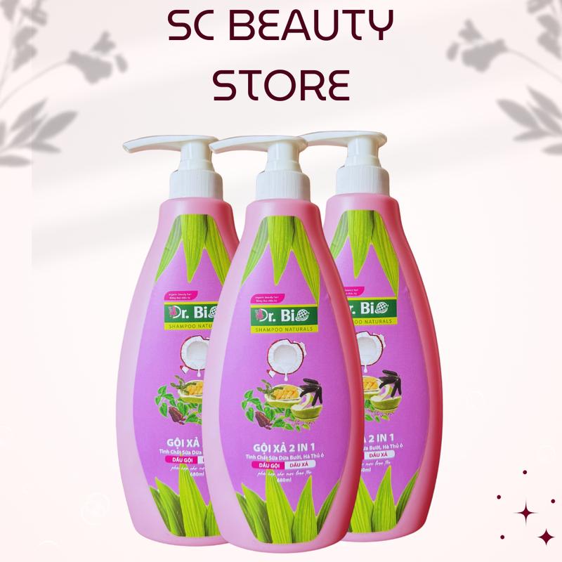 (combo 2)Dầu gội và xả 2 in 1 Dr Bio 680ML Suôn mượt & Óng ả chiết xuất thiên nhiên .! 7