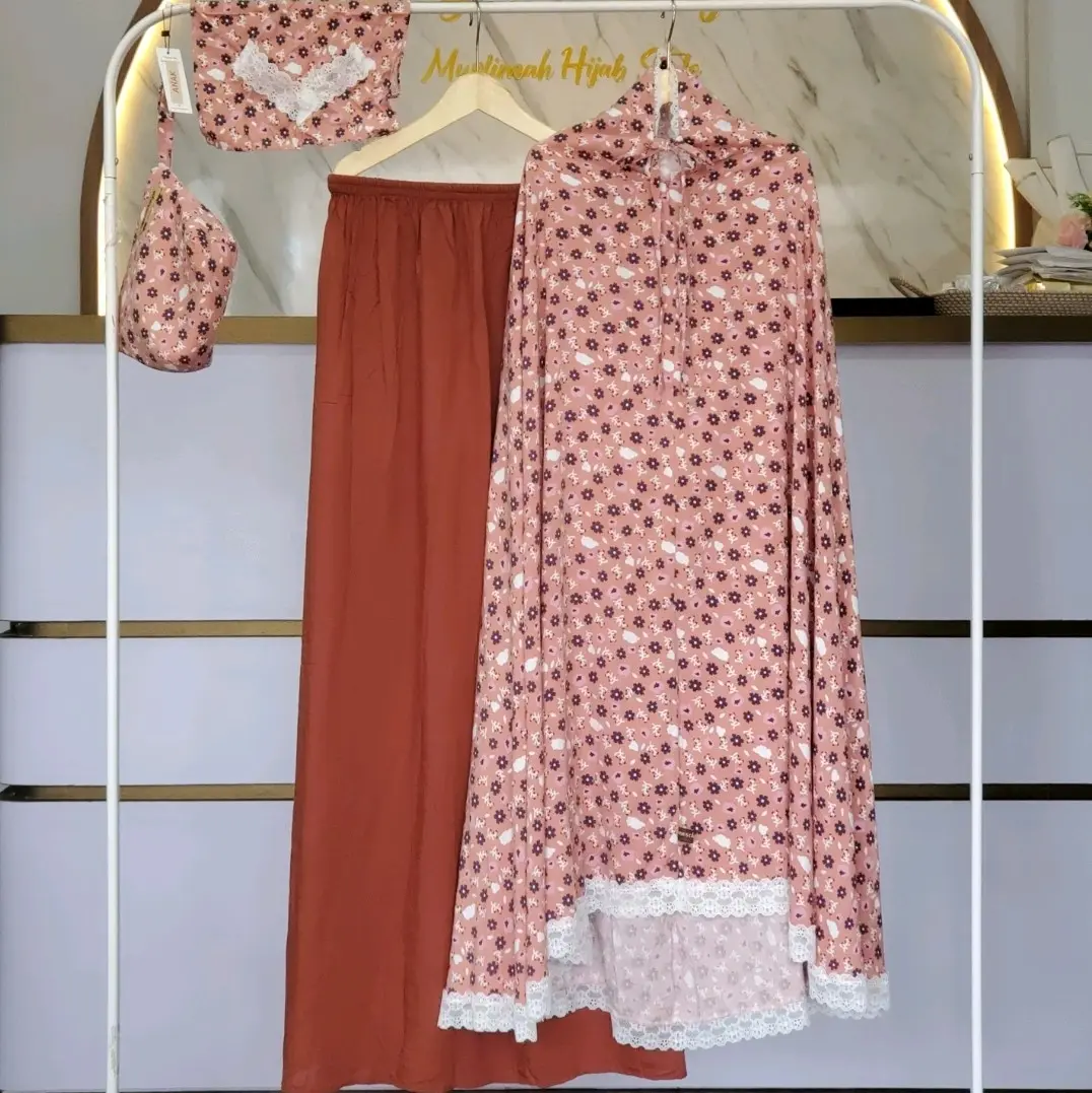 Mukena rayon anak / mukenah sehari hari lebaran rayon premium motif
