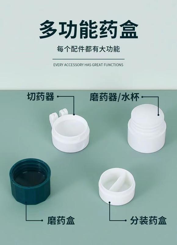 Product Introduction of Medicine Cutting and Grinding Tools Medicine Powder Container Medicine Box Pill Cutter Household Toilet Tablets Paper Shredder Aid Healthcare 3