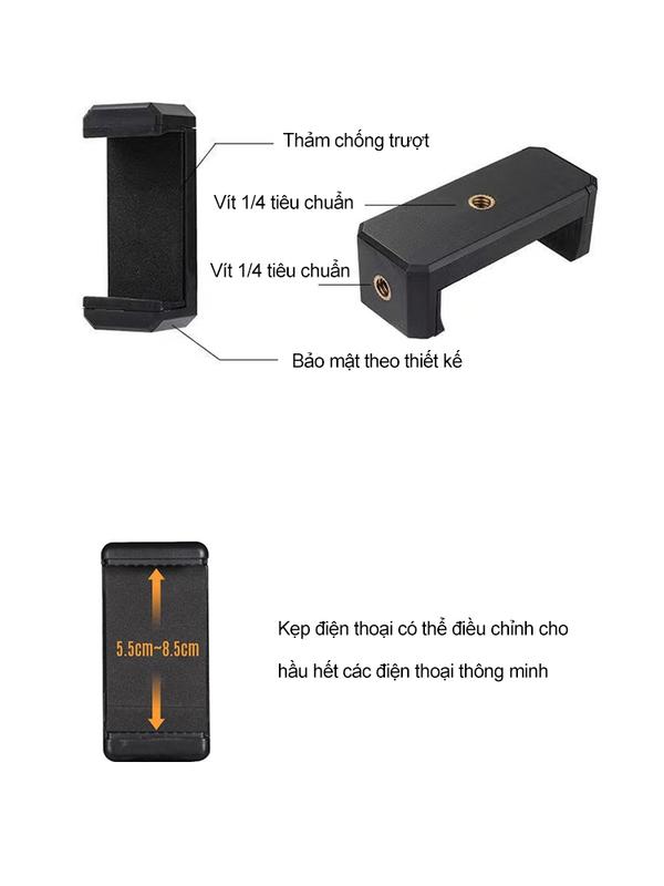 Bộ chân đế chụp ảnh có kẹp điện thoại di động và Bluetooth - Phụ Kiện, Camera Selfie 8