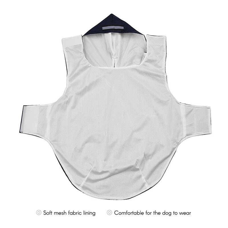 Product Introduction of Dog Small Large Waterproof Clothes Reflective  Rain Coats Hooded Jacket Raincoat Chihuahua Pet plies 26