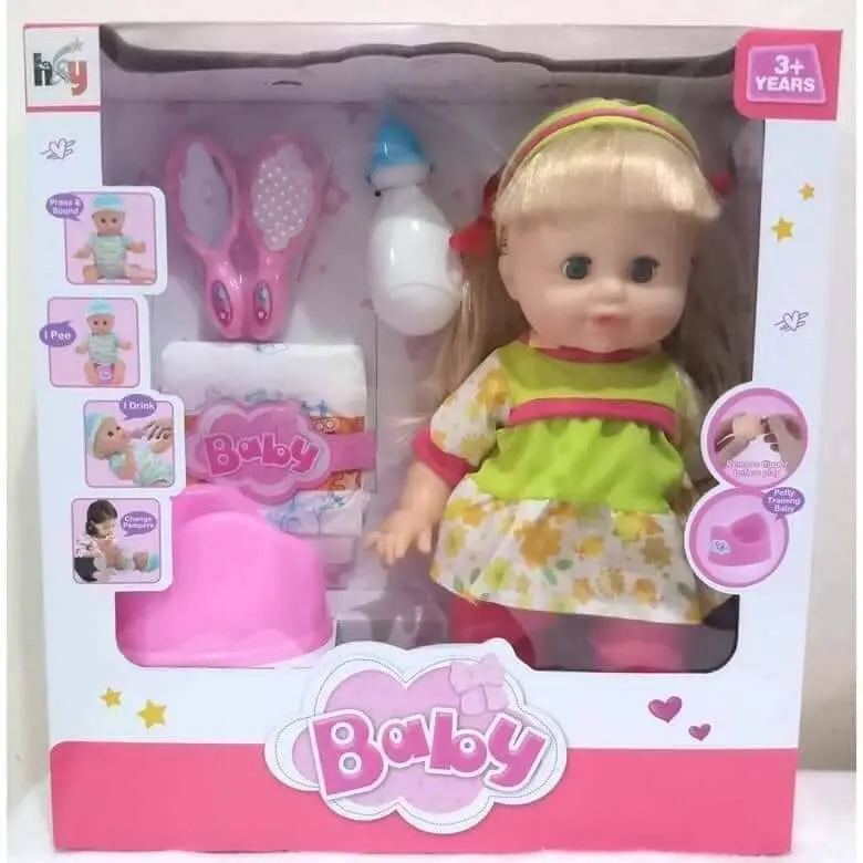 MAINAN ANAK BONEKA LUCU BISA NGOMONG, BISA MINUM DAN PIPIS 0