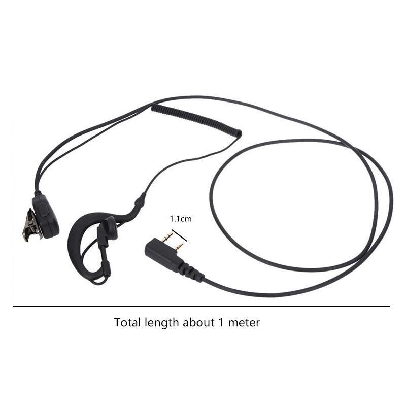 Safety Earphone Headset PTT Microphone For Kenwood Baofeng Walkie Talkie 0