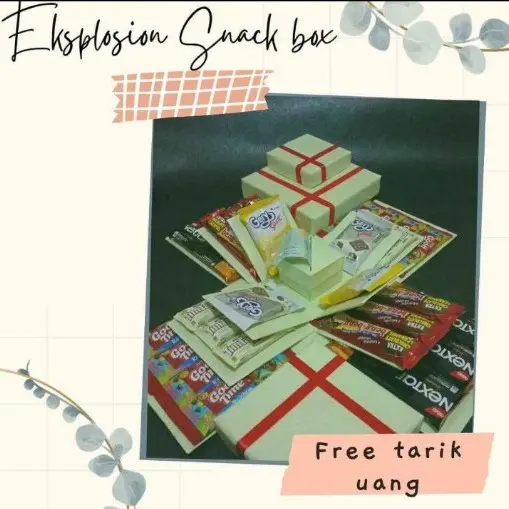 Exploison Box Kotak Snack Kejutan Kotak Hadiah Kado Suprise Box Snack 4 Tingkat Tarik - 4 Tk Lengkap Gift 1