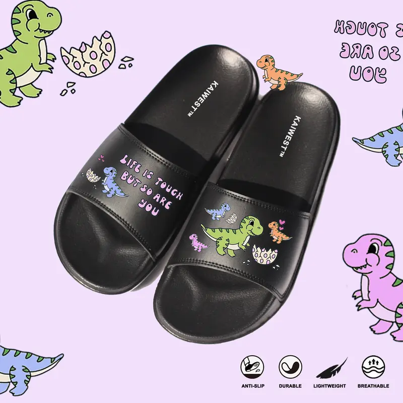 Kaiwest Dino Life Cute Slides Sandal Slip On Dinosaurus 0