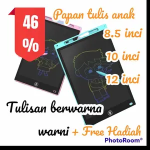 12 Inch  Layar besar  lcd writing tablet papan tulis untuk anak dewasa writing pad drawing Papan gambar anak, layar pelindung mata berkualitas tinggi, papan tulis kecil, papan tulis tangan, papan tulis rumah untuk siswa.