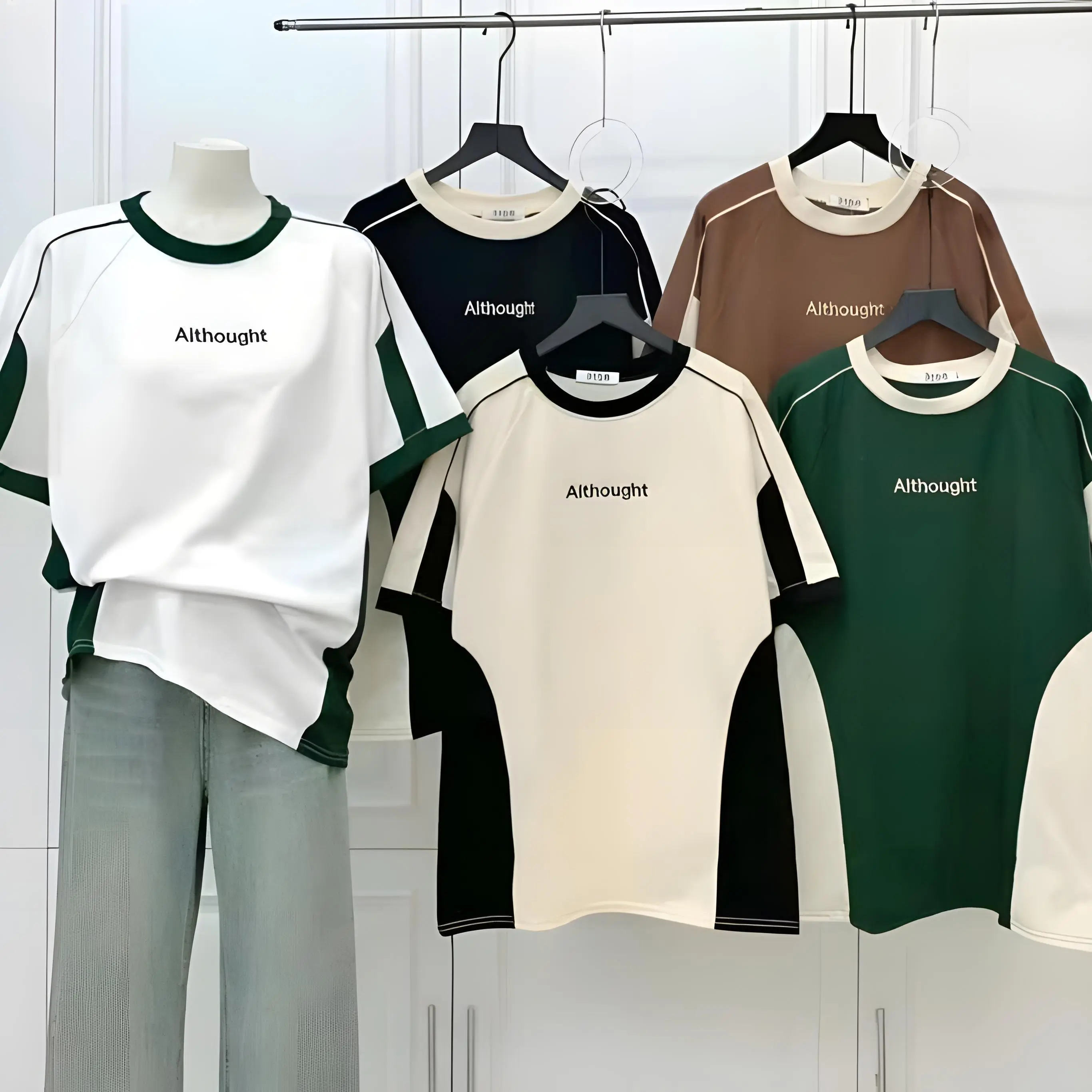 Áo Phông Nam, Nữ (38-65kg) - Menswear Cổ Tròn A12