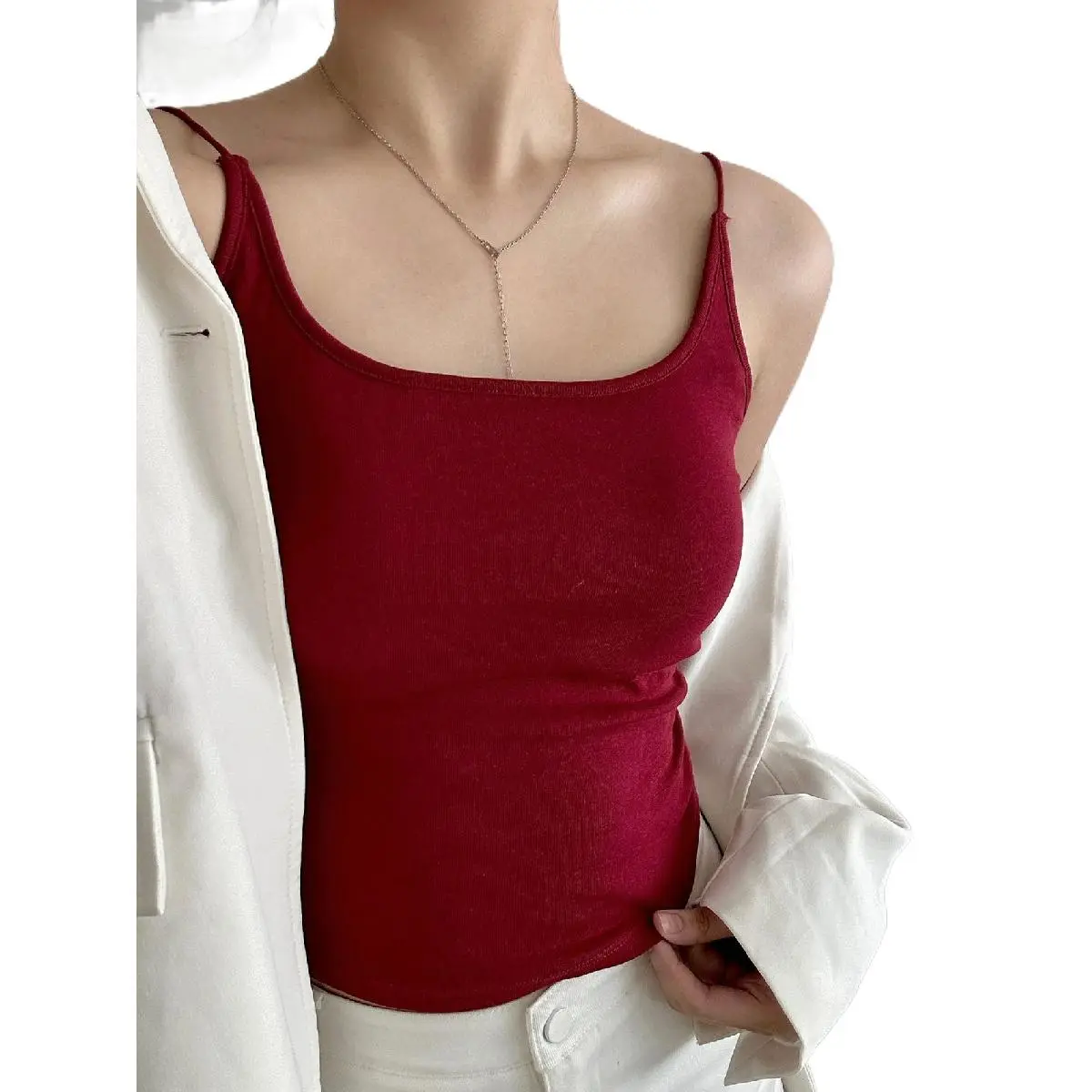Thin suspender vest integrated fixed cup gathers beautiful back underwear