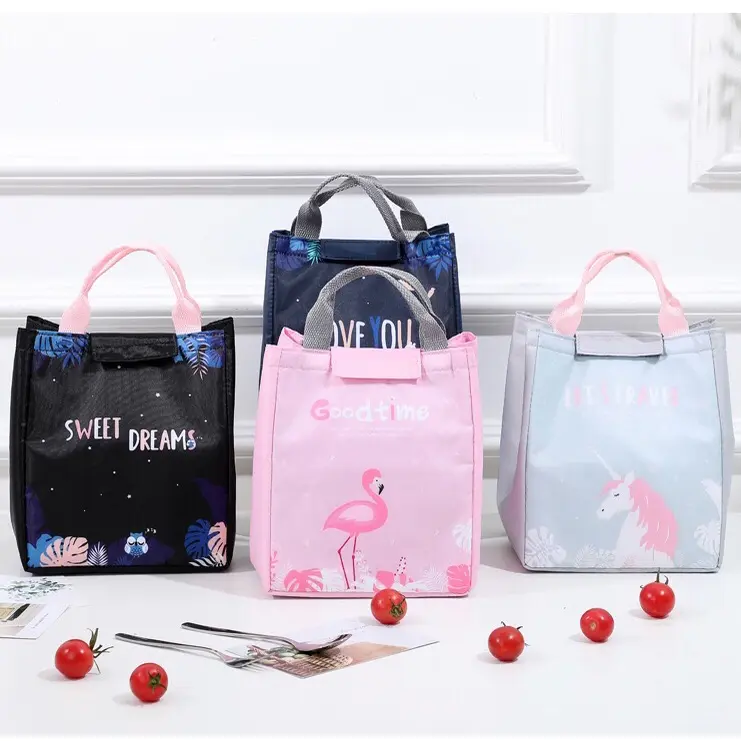 IOS 613 Tas Bekal Lunch Cooler Bag  Waterproof Tas Bento Alumunium Foil Lunch Bag Import COD 6