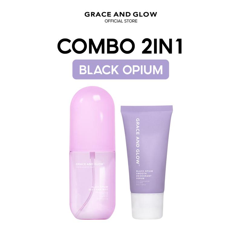 Combo Lăn khử mùi Xịt Tóc Grace and Glow 100ml + 50ml