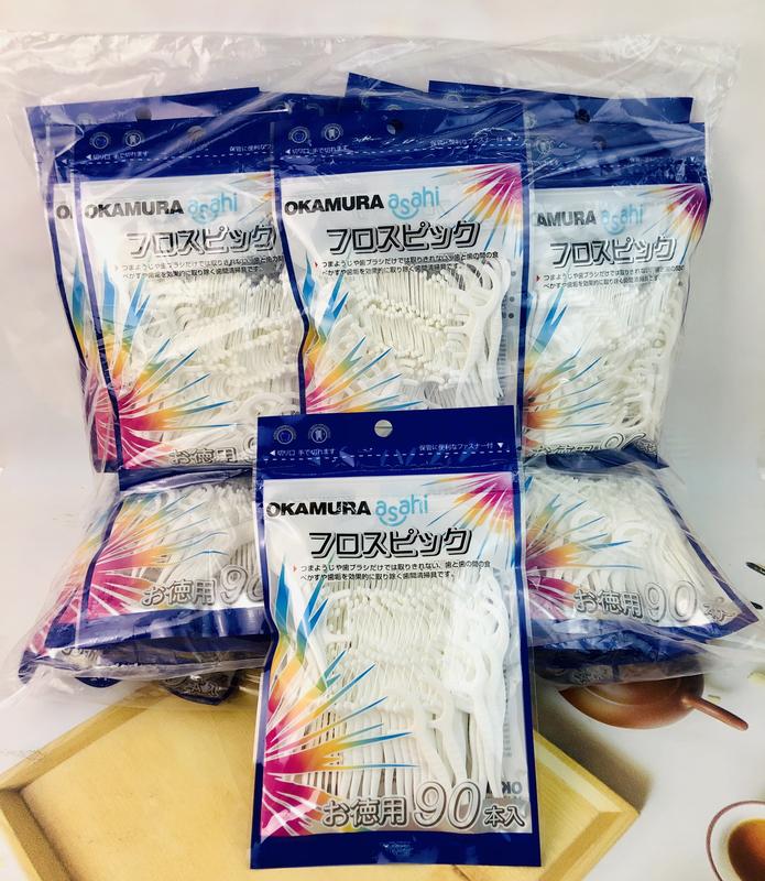 Tăm Chỉ Okamura 90 cây gói Chăm sóc răng miệng - Tăm chỉ nha khoa Okamura tiêu chuẩn Nhật Bản
