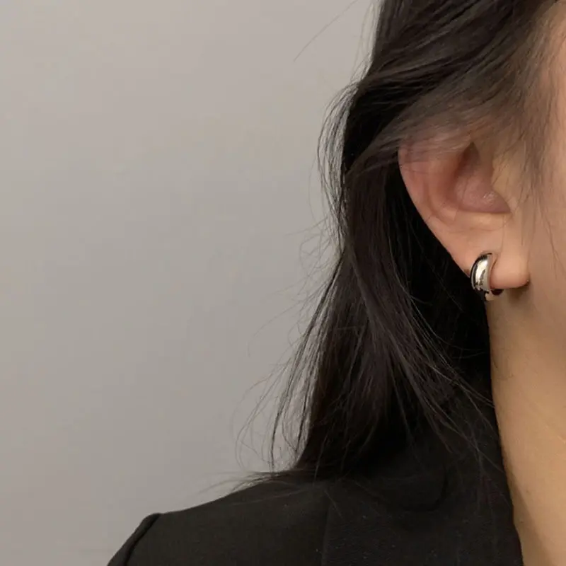 Celinda Anting Cooper Jepit Earring Clip Old Style Elegan Wanita Anting Hijab Hoop Jepit 2