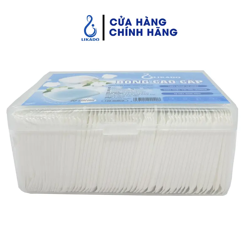 Bông tẩy trang Likado hộp 120 miếng kích thước 5.5x6.5cm Trang Điểm Mỹ Phẩm 1