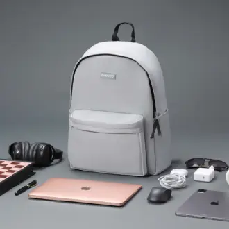 Balo Đi Học Nam Nữ  Bamozo Basic Backpack - Balo Đựng Laptop 15.6 Inch - Trượt Nước Chống Sốc Tốt - Balo Canvas Nhiều Màu chỉ giặt tay khỏe mạnh 1