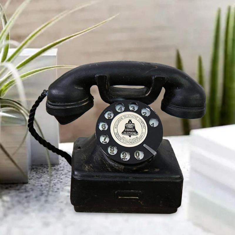 Old Fashioned Landline Telephone Model Classic Photography Props Creative Retro Telephones for Bar Desk Cafe Hotel Ornament 3