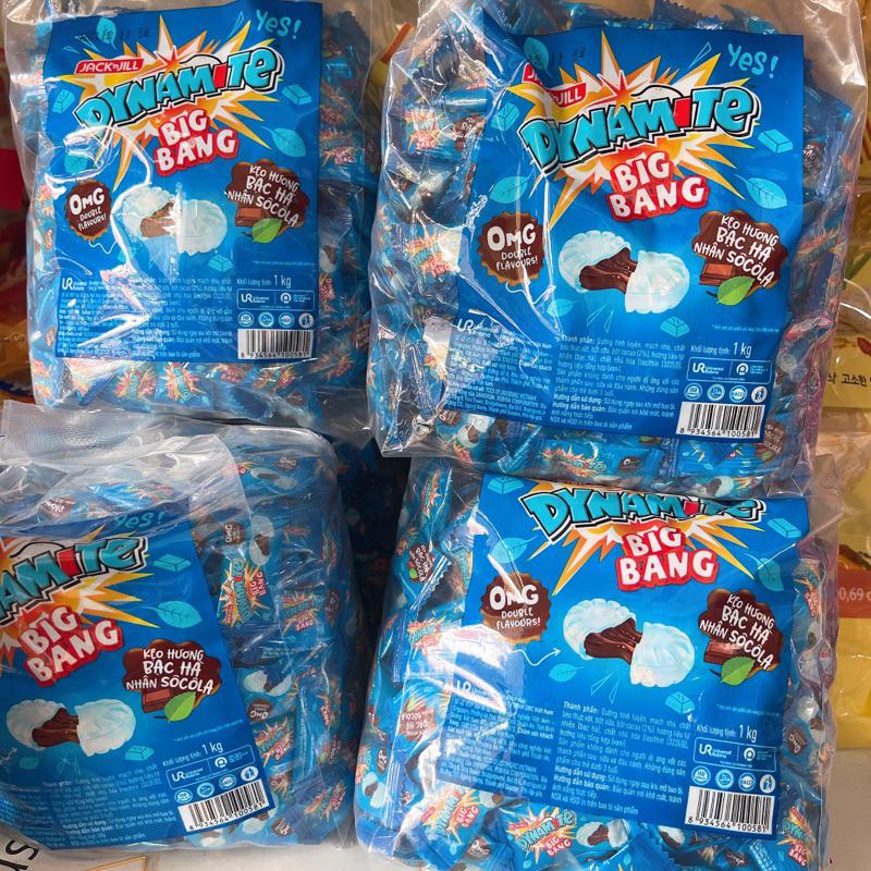 Kẹo Dynamite Big Bang Bạc Hà Nhân Socola Gói 1kg  Sô Cô La Ăn Vặt Food