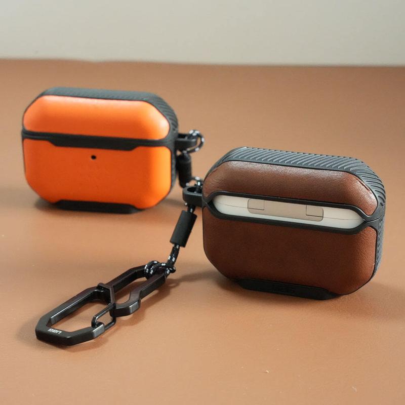 Vỏ Ốp Airpods Pro Bảo Vệ, Da Thật UAG, Vỏ Ốp Phong Cách Cổ Điển Có Móc Chìa Khóa, Họa Tiết Carbon, Thích Hợp Cho Airpods 1 Và 2, Airpods Pro 2, Vỏ Bảo Vệ Tai Nghe Apple, Tương Thích Với Airpods Pro Phụ Kiện 2