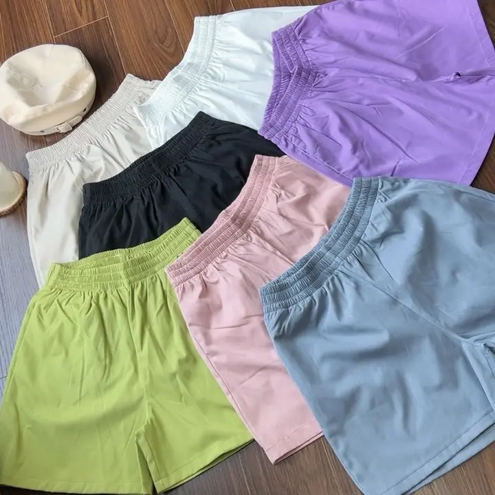 Quần short  cạp chun chất kaki mềm mát mặc nhà xinh.