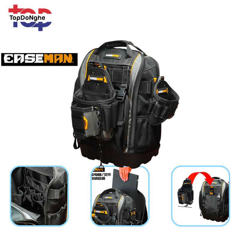 Balo đồ nghề EASEMAN cao cấp Balo đựng đồ nghề cơ khí sửa chữa điện nước, camera, thạch cao đế nhựa chống thấm nước có ngăn để laptop túi  đồ