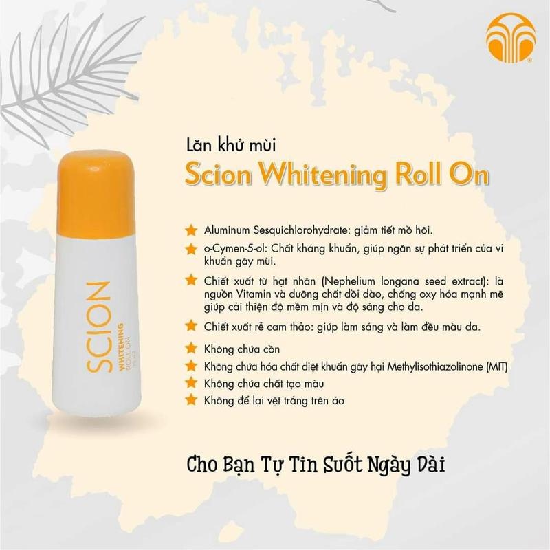 Lăn khử mùi Scion ngăn mùi Hôi Nách không làm ố quần áo làm sáng vùng da dưới cánh tay khô thoáng tức thì hương thơm nhẹ dịu - HÀ PHONG Beauty 2
