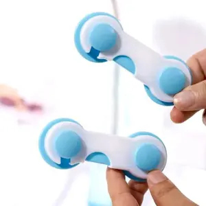 [3PCS] Kunci Pengaman Pintu Laci Lemari Kulkas Kunci Ganda Lemari Pintu  Safety Lock Per 3pcs