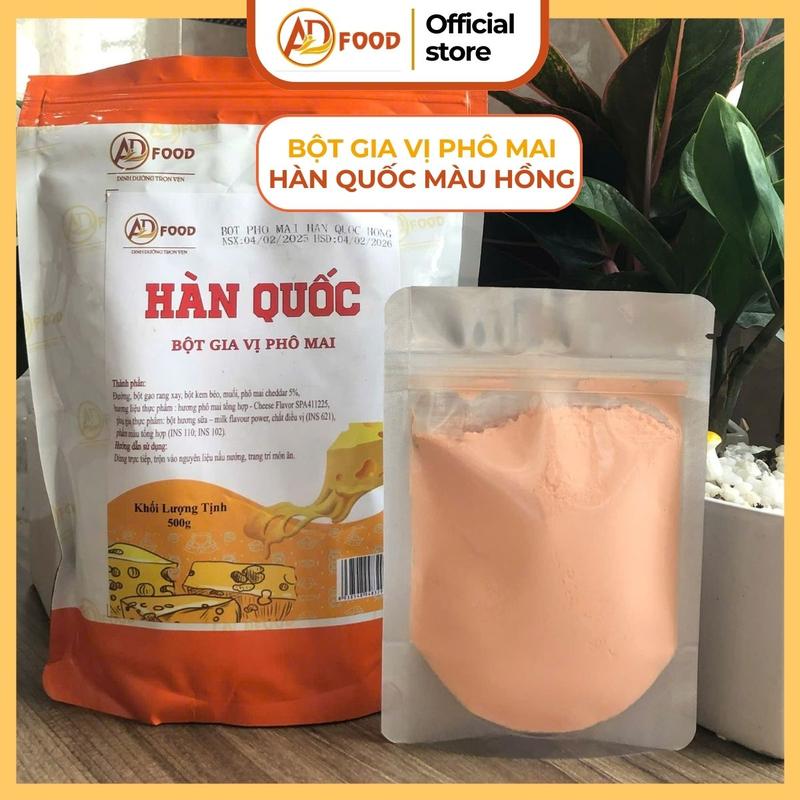 100g Bột phô mai Hàn Quốc ADFOOD màu hồng - lắc khoai tây chiên, gà rán, bắp rang bơ, bánh gạo, bánh tráng hoặc pha chế cùng nước sốt, rắc trực tiếp lên món ăn đã chế biến,.. 2