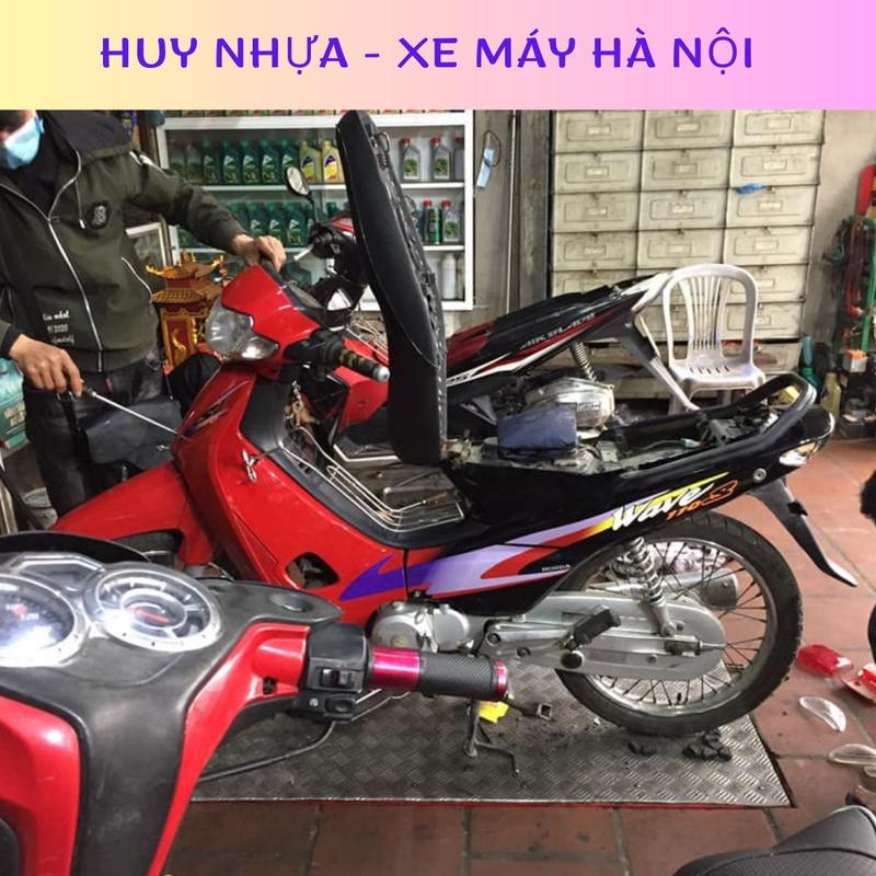 Dàn Áo Wave Nhỏ phối Màu Cao Cấp 2000 2005 Bộ Vỏ Xe Wave Alpha Kèm Tem 3 Lớp Dàn Áo Wave Alpha màu Đỏ Đen Nhãn Dán Decal