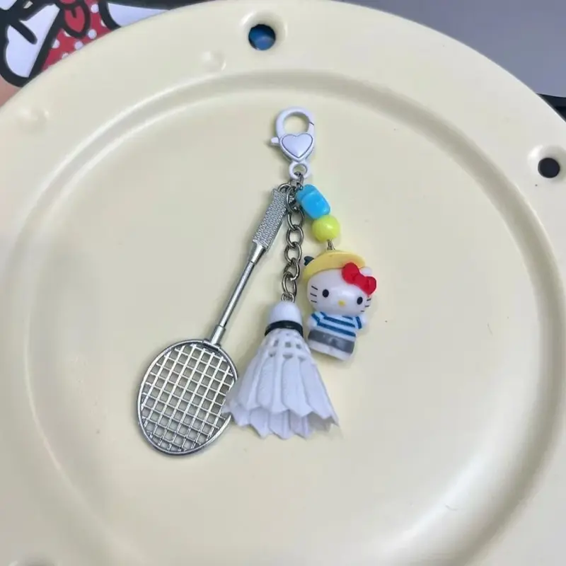 Mặt Dây Chuyền Mèo Kitty Mới Móc Chìa Khóa Cầu Lông Mèo Kitty Bóng Chày Mặt Dây Chuyền Cặp Sách Học Sinh Dễ Thương Quà Tặng Sáng Tạo Quyến Rũ Điện Thoại Di Động Móc Khoá Móc Chìa Khoá Móc Khóa Women 8