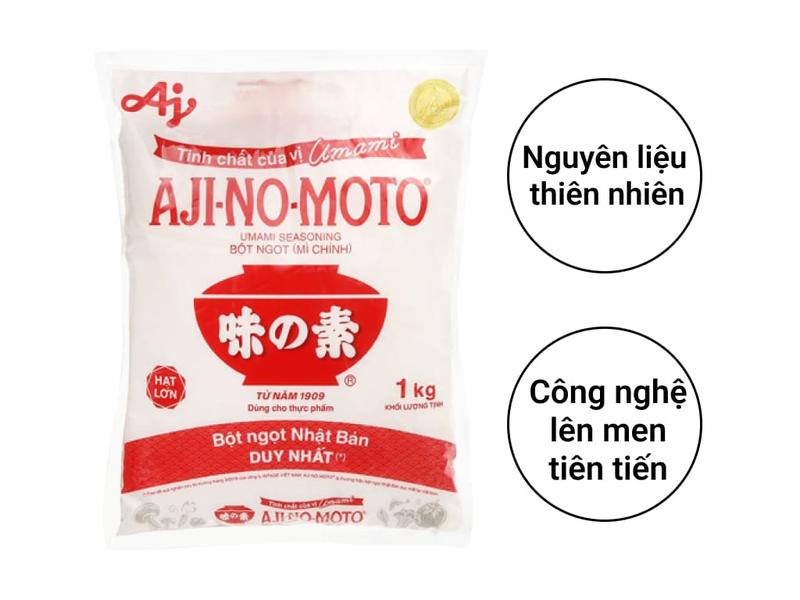  Bột ngọt hạt lớn Ajinomoto gói 1kg - Monosodim Glutamat tinh khiết 99+% Gia Vị 