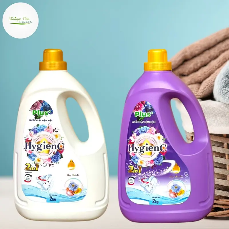 Nước giặt đậm đặc hương nước hoa HyGienC Plus Chai 02 Kg Làm Sạch và xả thơm quần áo 6