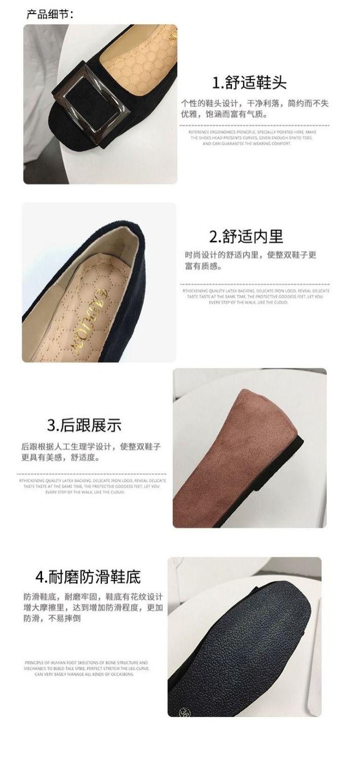 Product Introduction of 34/44 Size 35-Size 44 Women's Oversized Shoes Botton Width Fat 43 plus-Sized Pumps Versatile Korean Flat Low-Cut Gommino 9