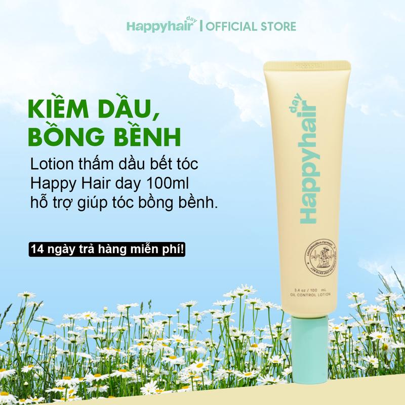 Lotion kiềm dầu Happy Hair Day 100ml hỗ trợ giúp tóc bồng bềnh Cho Tóc Dơ Bết Dầu - Nữ, Women
