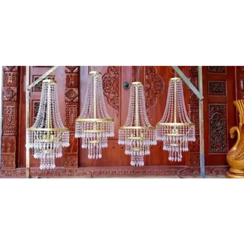 Lampu Gantung Akrilik / Lampu kristal gantung ukuran 60x25 acrlik nya lebih banyak lihat di komenan poto real nya